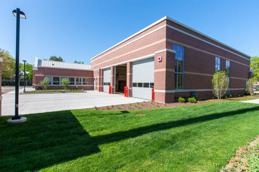 Glenview Fire Station Headquarters exterior 4 W.B. Olson