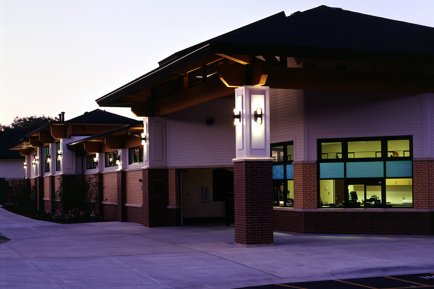 Glenview Park District Roosevelt Aquatic Center Exterior W.B. Olson, Inc.