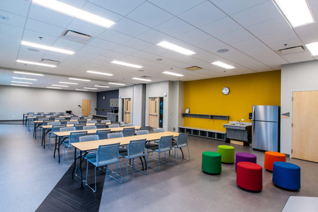 Mundelein Dunbar Recreation Center interior W.B. Olson, Inc.