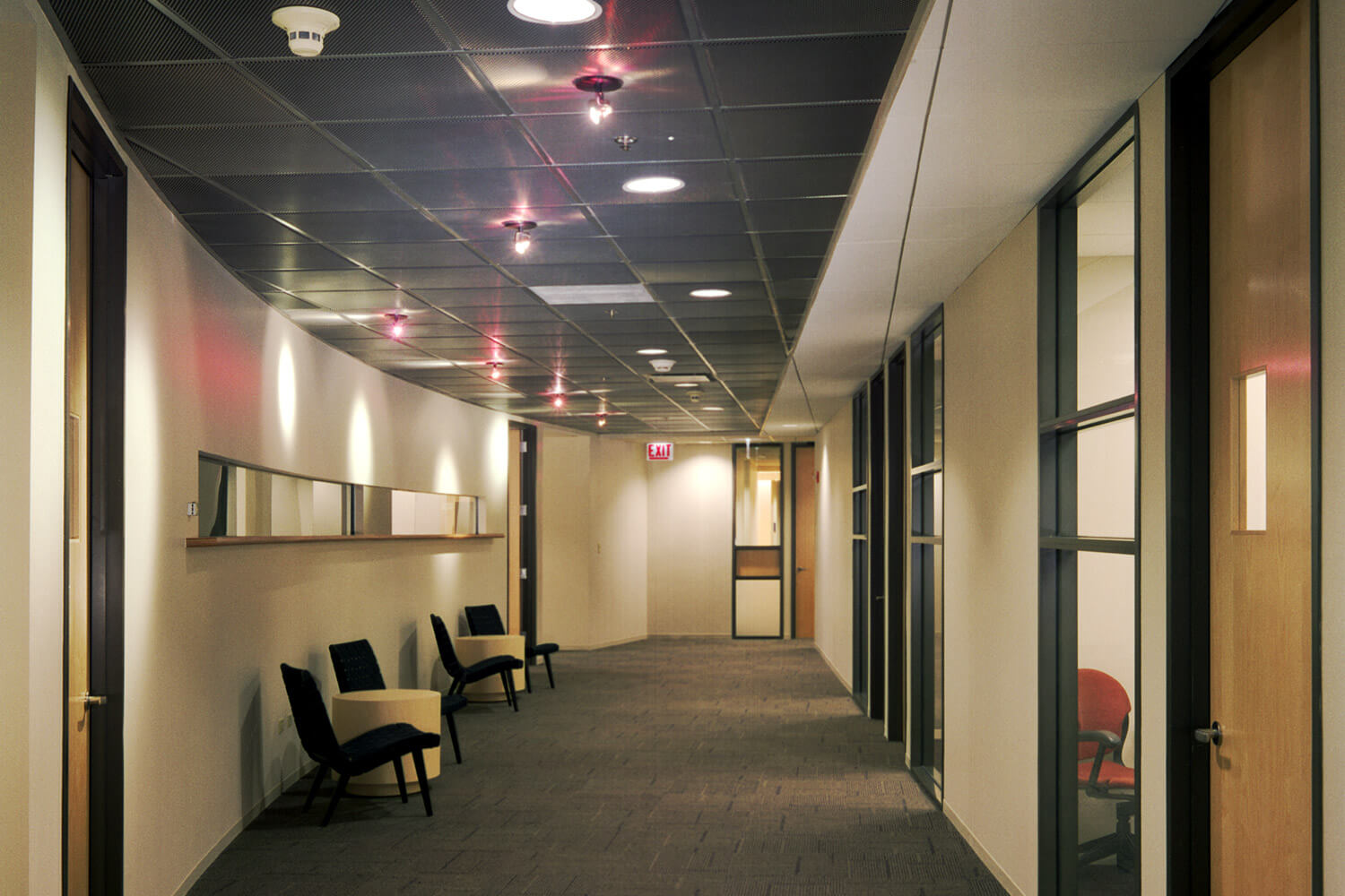 Open Text hallway