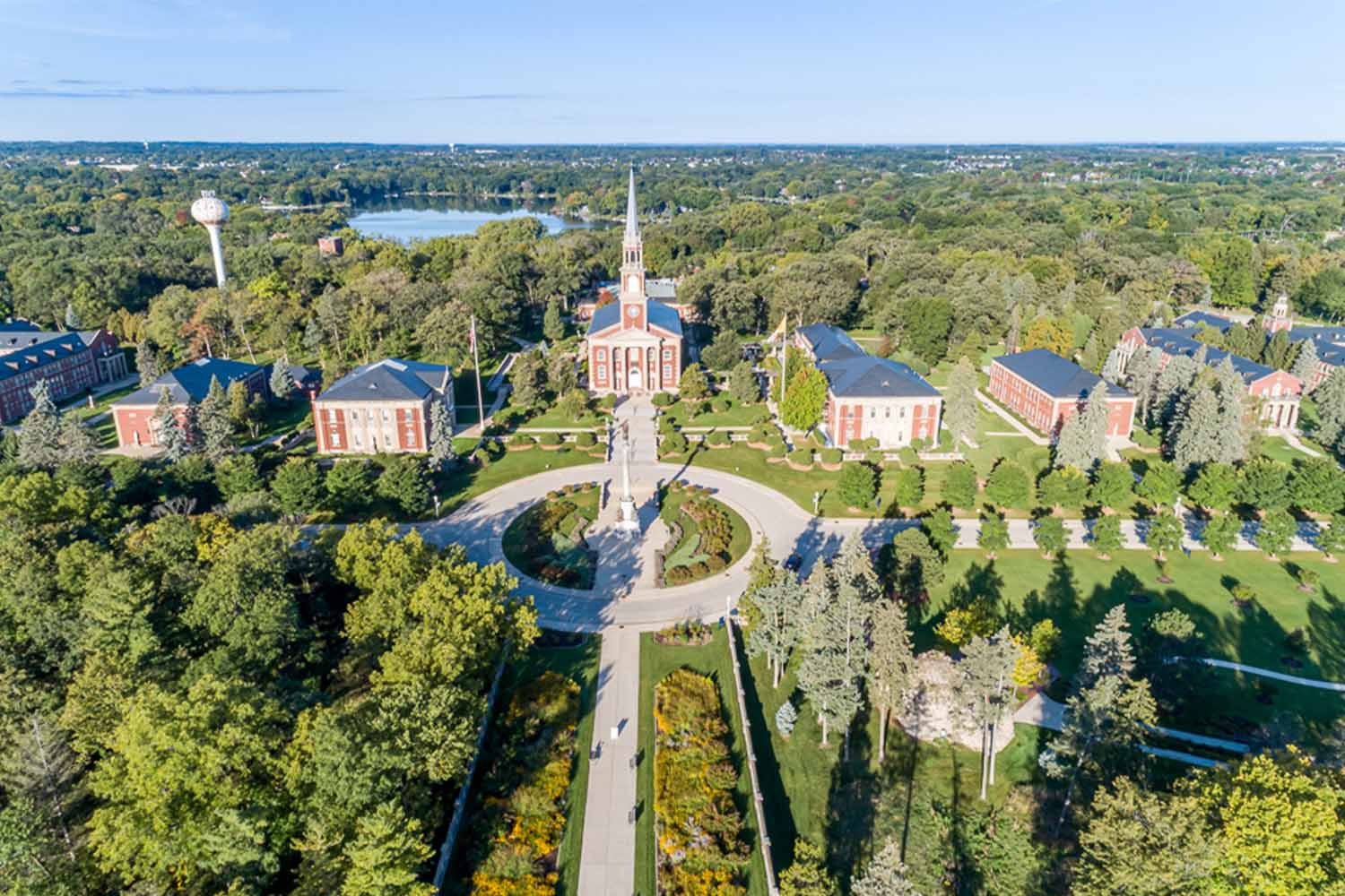 Mundelein Steeple aerial