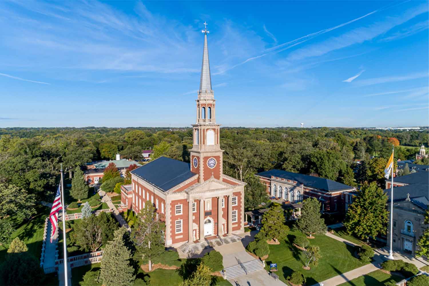 Mundelein Steeple exterior side